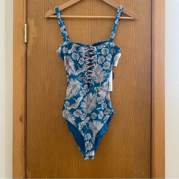 AMUSE SOCIETY • NEW! Cora One Piece Swimsuit - Caribbean Blue - Picture 9 of 16